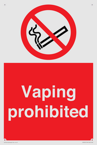 Vaping prohibited